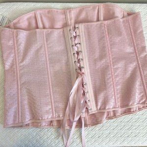 Vintage Pink Lace-Up Shapewear Corset